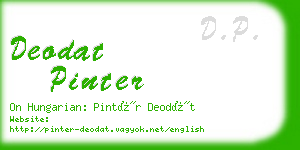 deodat pinter business card